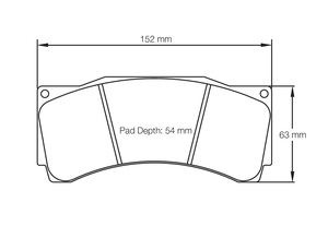 Тормозные колодки NAINEIL <span class=keywords><strong>RE</strong></span> 6,0 для гоночного трека AP Racing 6 поршневой суппорт CP9660 - Product Image 6