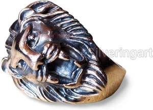 Bague pour homme, bande unie, bague en argent, bague signet lourde, bague lion, Noël, fabrication artisanale, bijoux personnalisés, bague en argent massif 925 - Product Image 5