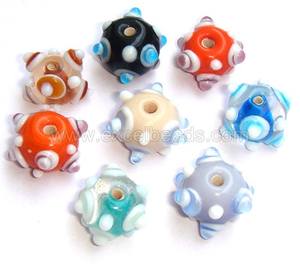 Perles de verre élégantes de qualité supérieure pour la fabrication de bijoux perles de travail accessoire de Bracelet en or noir bleu blanc motifs clairs décoration - Product Image 6