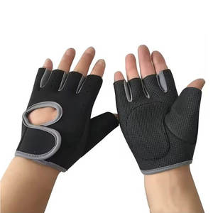 Gants de cyclisme et de course unisexes de couleur noire, légers et chauds, vente en gros, fitness en plein air, personnalisés - Product Image 2