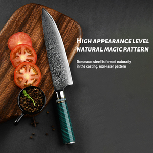 Venta al por mayor personalizado de alta calidad OEM ODM servicio profesional Premium Damasco acero cocina Chef cuchillo con mango de resina - Product Image 2