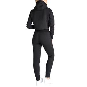 Chándal femenino entrenamiento 2 piezas Jogger pantalones recortados Top sudaderas con capucha conjuntos 2025 señoras chándal de lujo para mujer - Product Image 2