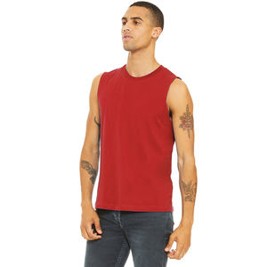 Camisetas sin Mangas de Algodón Peinado e Hilado en Anillo Bella Canvas, Camiseta sin Mangas con Cuello Redondo - Product Image 2