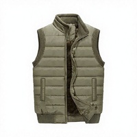 Dernier design, gilet matelassé décontracté en toile pour homme, personnalisé avec logo, respirant, fermeture éclair, léger, sans manches, printemps