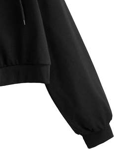 Conjunto de Chaqueta Corta con Cremallera de Felpa Francesa al por Mayor para Mujer, Sudaderas de Buena Calidad, Sudaderas Cortas con Capucha de Manga Larga - Product Image 4