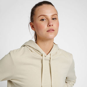 Manches longues en gros Logo personnalisé femmes Crop hauts à capuche coton vierge coréen épais sport Gym recadrée à capuche femme - Product Image 6