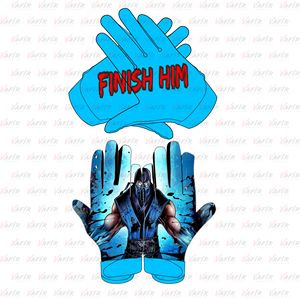 Gants de football américain personnalisés Gants de football américain à paume haute et collante Gants de football américain à dos sublimé - Product Image 1