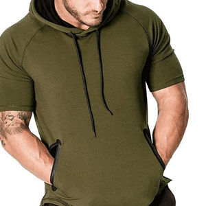 Sudaderas con capucha de manga corta de verano cómodas e informales para hombre, Sudadera con capucha de ajuste relajado, sudaderas con capucha de manga corta para hombre - Product Image 4
