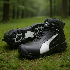 Botas de Seguridad Cascades Mid, Talla 42, S3 CI HI HRO SRC 20345:2011, Negras/Blancas, Altura Media, Alta Visibilidad para Mayor Seguridad - Product Image 3