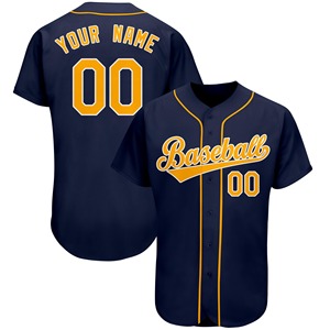 Dernier design Maillot de baseball pour hommes à bas prix Maillot de baseball à sublimation de couleur unie et de taille personnalisée Uniformes de chemise - Product Image 3