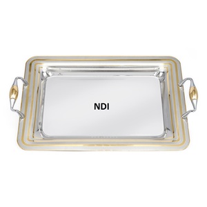 ถาดโลหะนิกเกิลสำเร็จรูปสำหรับตกแต่งโต๊ะในบ้านโรงแรมถาดเสิร์ฟเค้กผลไม้หรือของหวาน - Product Image 4