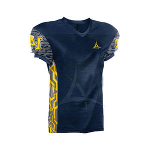 Uniforme de football américain respirant, taille plus, manches courtes, tissu léger, haute qualité, entraînement pour hommes, matchs - Product Image 4