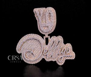Colgante de nombre de Hip Hop personalizado de diseño único, colgante de diamante de moissanita helado para hombres y mujeres, joyería personalizada de plata 925 - Product Image 2
