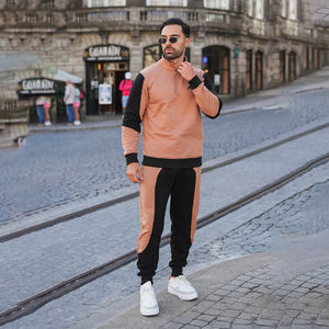 2025 Fleece Pullover Hoodies Set Personalizado Hombres Dos piezas Jogging 100% Algodón Logotipo personalizado Chándal transpirable para Unisex - Product Image 2