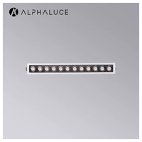 Plafonnier LED décoratif encastré 4 pouces, spot multi-têtes, double COB, downlight rectangulaire couleur 3 grilles pour la maison