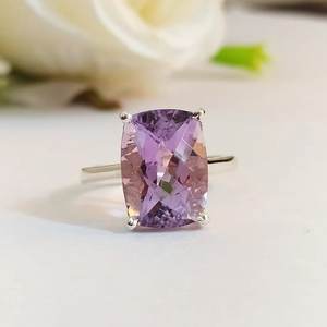Romantic Design 925 Sterling Silver Amethyst Stone <b>Ring</b> for <b>Wedding</b> Engagement or Gift Gemstone <b>Rings</b> for Women and Girls - Product Image 1