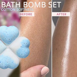 Juego de Bombas de Baño Artesanales con Aroma a Algodón Suave, Hidratantes y Nutritivas Naturales, Ecológicas, Hechas en la UE para Marca Privada - Product Image 2