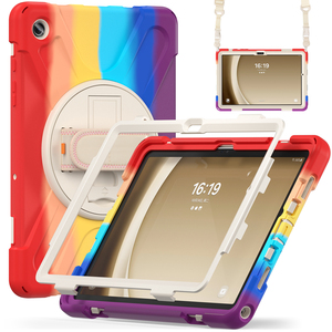 Étui de protection pour tablette Armure robuste Étui pour tablette antichoc avec dragonne réglable à 360 degrés pour la surface de l'ipad Galaxy Samsung - Product Image 1