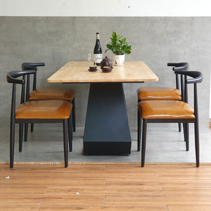 Ensemble de table et chaises de salle à manger rectangulaire classique minimaliste 160x80cm 4 places Meubles de maison en bois de luxe -CBBA121 - Product Image 4