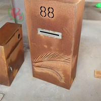 Boîte aux lettres extérieure en acier sur mesure avec serrure sécurisée, design durable, installation facile, option autoportante