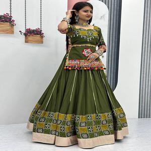 Último diseñador de algodón puro Gamthi impreso trabajo Lehenga Choli por FabZone - Product Image 1