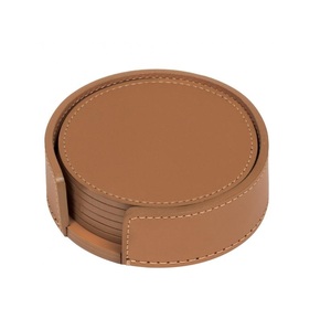 Sous-verres 100 % cuir de qualité supérieure pour la maison, l'hôtel, le bureau, et tapis de thé - Product Image 1