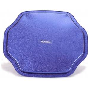 Patrón sin costuras Diseño Líneas geométricas Fondo rojo 285x400mm Borde ondulado curvo Bandeja decorativa - Product Image 2