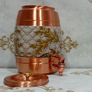 ตู้ทำจากโลหะทองแดงโบราณพร้อมฝาปิด - Product Image 2