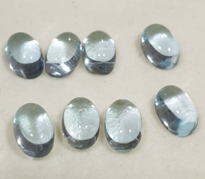 Topacio Azul Cielo Natural, Cabujón Ovalado, Piedra Preciosa Suelta para Joyería, Certificada, 3x5mm 4x6 5x7 6x8 8x10, Sin Tallar - Product Image 5