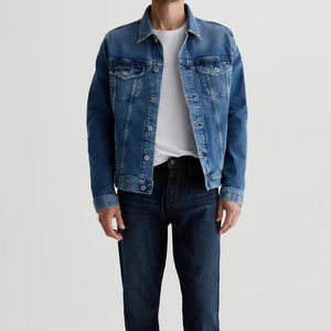 Wholesale <b>Men</b> Classic <b>Chore</b> <b>Jacket</b> Casual Denim <b>Jackets</b> Breathable Fashion Premium Quality Cotton Denim <b>Jacket</b> - Product Image 2