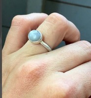 Impresionante Anillo de Plata de Ley 925 con Incrustaciones de Conchas Marinas en Forma de Gota de Agua de 15-25 mm, Certificado por IGI, Estilo Vintage, Hecho a Mano, Joyería de Verano, Gran Oferta