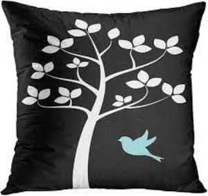 Customized 100%Organic Cotton Canvas <b>Cushion</b> Cover with Durable <b>Leaves</b> Pattern Pillowcase with Logo and Durable Cotton Fabric - Product Image 4