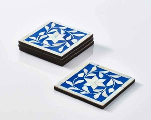 Juego de Posavasos de Hueso Incrustado Hechos a Mano de Alta Calidad, 4 Piezas, Caja Caty, Color Natural Duradero para Decoración del Hogar y Restaurantes, Regalo para Mamá - Product Image 2