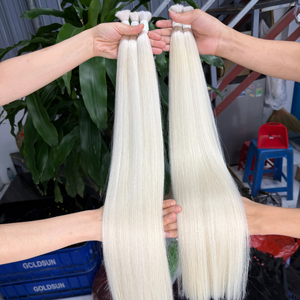Extension de cheveux humains crus Cheveux indiens crus vierges en vrac Cheveux droits soyeux naturels non traités en vrac - Product Image 1