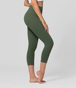 Scrunch Butt <b>Capri</b> <b>Leggings</b> for Women High Waisted Yoga Pants Lightweight Stretch Fabric Custom Logo Printing for Gym Workout - Product Image 1