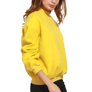 OEM personnalisé de haute qualité femmes sweat à col rond pull à capuche en coton avec logo avant lavage à l'acide imprimé streetwear décontracté - Product Image 3