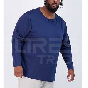 Vente en gros de t-shirts grande taille pour hommes t-shirts en microfibre à manches longues pour hommes t-shirts à col rond pour adultes - Product Image 6