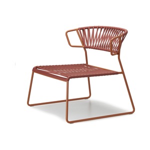 Sillón de Salón para Interiores y Exteriores con Asiento de Correa de PVC y Estructura Metálica - Product Image 1