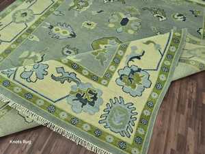 Tapis turc moderne haut Antique Oushak laine tapis ensemble coton noué à la main pour Room-8x10 de séjour 10x14 12x15 tailles pour l'exercice - Product Image 5