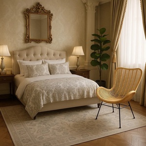 Fauteuil d'appoint en rotin Colorado, style moderne, en osier, bohème, brun naturel, métal noir - Product Image 6