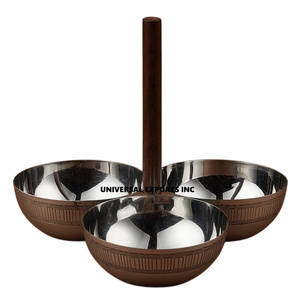 ชุดชามช็อกโกแลตสแตนเลสขัดเงาสามใบ คุณภาพสูง ทำด้วยมือ ขนาดสั่งทำได้ ของขวัญแต่งงานสุดหรู - Product Image 4