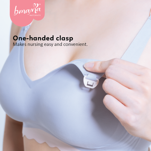 Bmama Sujetador deportivo de algodón con cuello en V sin aros ultrafino Estilo diario Sujetador de dormir de lactancia sólido y conjuntos breves con tira de silicona - Product Image 3