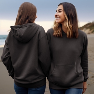 BON KOUTURE Sweat à capuche doublé haut de gamme pour femme, 320-350 g/m², Coton Polyester, Respirant, Écologique, Col personnalisé, Pull d'hiver - Product Image 1