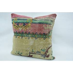 หมอนอิงผ้าขนสัตว์โบฮีเมียนหลากสี ขนาด 32x32 นิ้ว ลายดอกไม้สไตล์วินเทจ กันลื่น เป็นมิตรกับสิ่งแวดล้อม ถอดซักได้ พร้อมซิป - Product Image 3