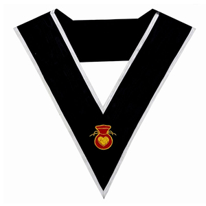 Rito escocés AASR 30th Degree Collar Bordado Cuero Tesorero Insignia Coser-On Técnica - Product Image 3