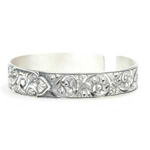 925 Sterling <b>Silver</b> Handcrafted Bracelet with Motif and <b>Pen</b> Design for Gift Occasions - Product Image 3