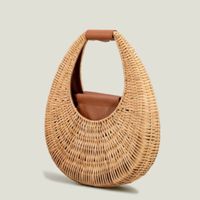 Sac à main en rotin naturel tendance pour femme, design luxueux, usage quotidien, haute qualité, taille personnalisée, forme variée, personnalisable