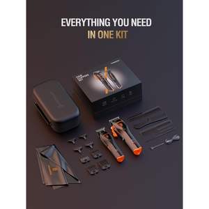 Ensemble de tondeuses à cheveux électriques sans fil professionnelles pour hommes, avec étui de voyage, batterie de qualité supérieure, cadeaux - Product Image 2