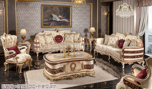 Ensemble de canapés de 8 places en bois de teck, luxueux, haut de gamme, sculpture, Villa royale, ensemble de canapés de salon, fabriqués à la main - Product Image 4