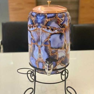 Refroidisseur d'eau en cuivre naturel avec robinet pratique pour une distribution facile et parfait pour une solution de stockage d'hydratation quotidienne en métal - Product Image 2